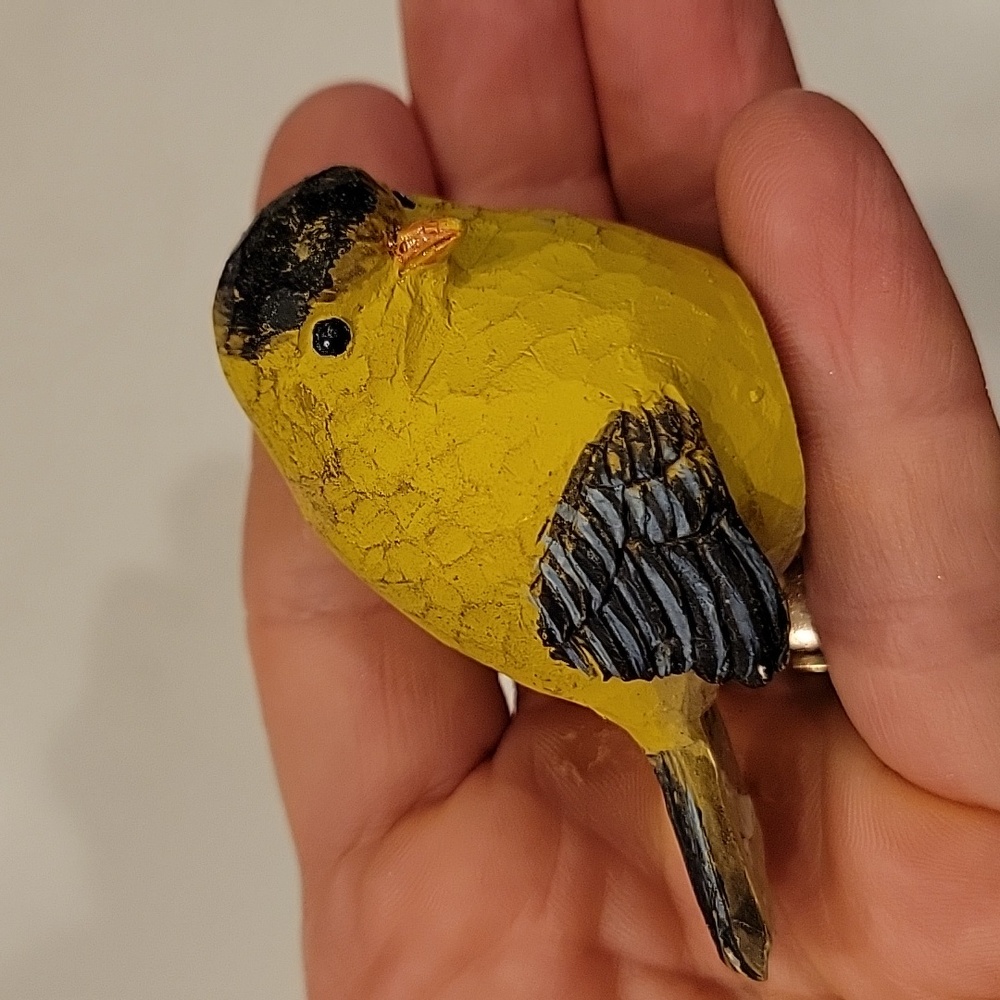 Vintage Yellow Bird Figurine